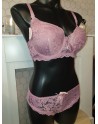 Ensemble vieux rose bonnet 110E soutien-gorge + culotte