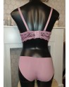 Ensemble vieux rose bonnet 110E soutien-gorge + culotte