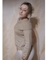 Pull beige col bateau