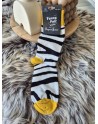 Chaussette FunnyPair haute zébré jaune