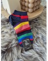 Chaussette funnyPair courte lignée multicolor