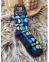 Chaussette funnyPair haute motifs bleu