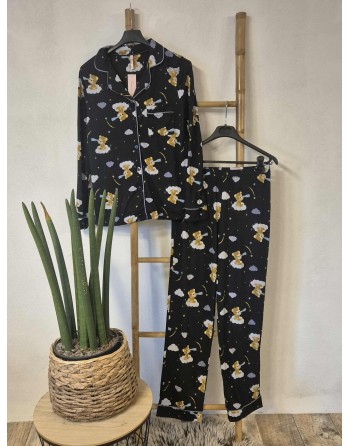 Pyjama noir ultra doux...