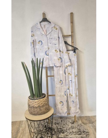 pyjamas gris clair imprimé...