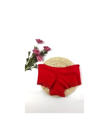 culotte rouge en cotton