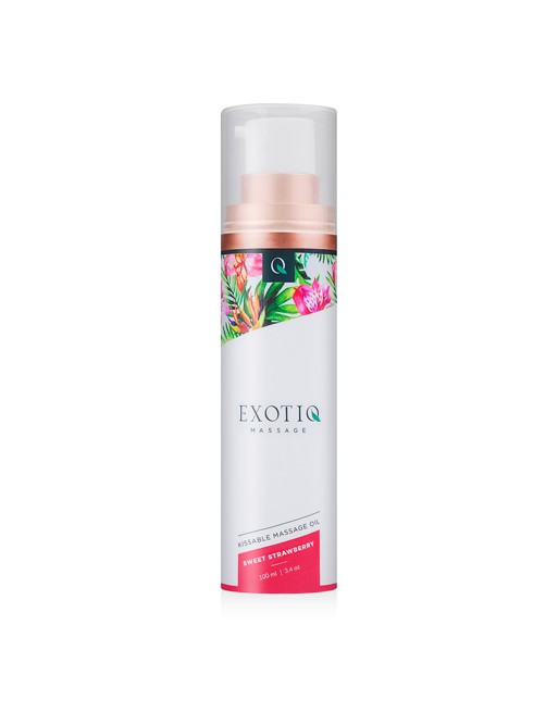 Huile de massage douce à la fraise Exotiq - 100 ml