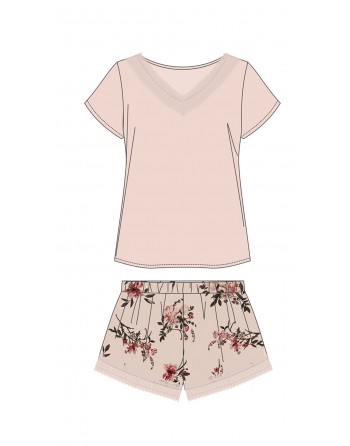 pyjama thee-shirt + short rose