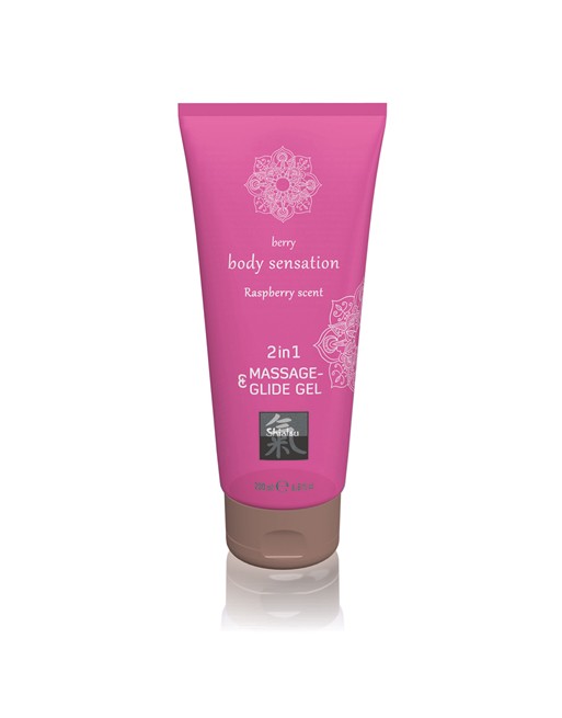 Gel de massage et glisse 2 en 1 - Framboise