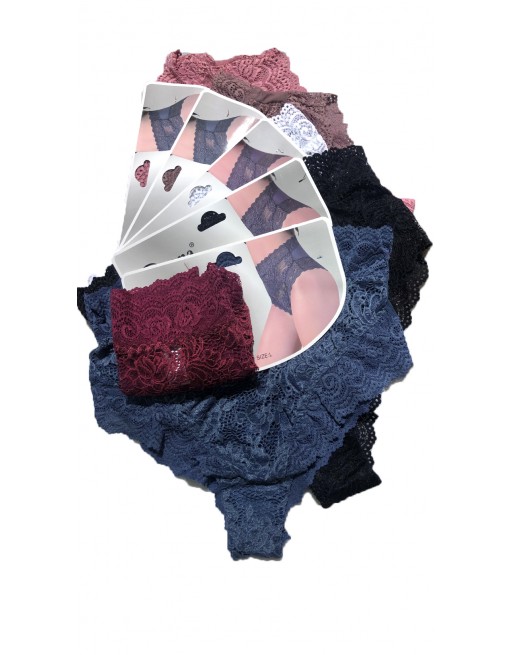 Tanga taille haute mauve
