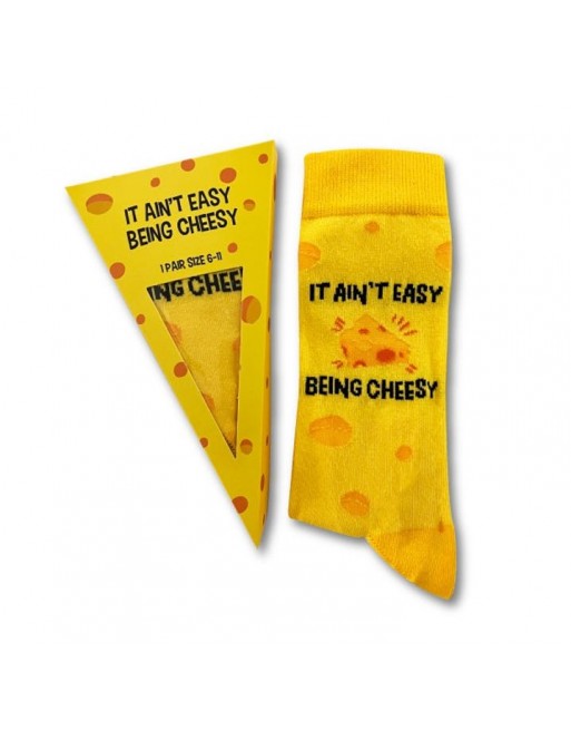 It Ain't Easy Being Cheesy" Slice Gift Set unisex socks