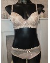 Ensemble beige bonnet C soutien-gorge +culotte