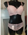 Ensemble rose bonnet D soutien-gorge + culotte