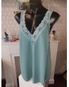 Top bretelle large en dentelle grande taille