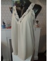 Top bretelle large en dentelle grande taille