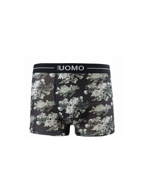 boxer noir fleurs