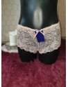 Shorty en dentelle nude