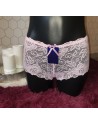 Shorty en dentelle rose