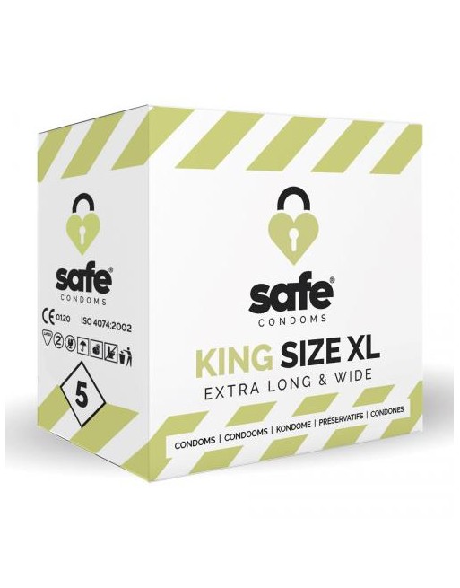 SAFE - Préservatifs - King Size XL - 5 unités