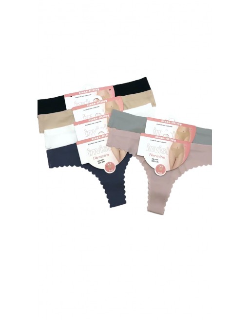 String invisible sans couture gris