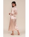 Long peignoir satiné champagne