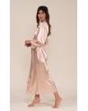 Long peignoir satiné champagne