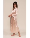 Long peignoir satiné champagne