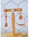 Boucle d'oreille asymétrique rosé N°75