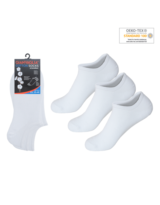 chaussette courte blanche en coton