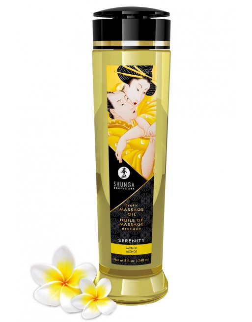 Huile de Massage Serenity Saveur Monoï - 240 ml Shunga