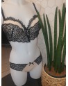 ensemble soutien-gorge culotte noir/beige bonnet B