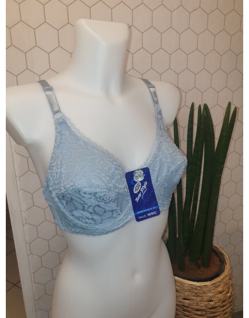 soutien-gorge à armature bleu ciel D