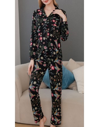 Pyjama doux imprimé fleuri...