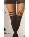 Collant effet chaussette Queen