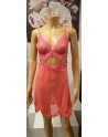 Nuisette transparente avec ouverture sous la poitrine divers couleurs