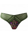 Tanga Vicky kaki fleuri de chez morgan