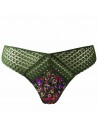 Tanga Vicky kaki fleuri de chez morgan