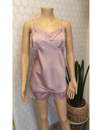 pyjama top + short en satin...