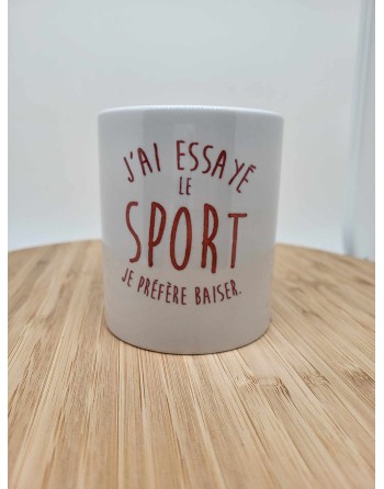 mug  j'ai essayé le sport