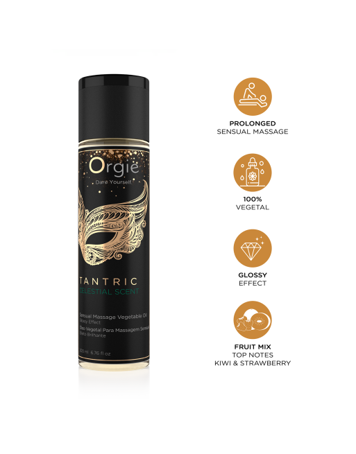 Tantric Celestial Scent Huile massage simple ou corps à corps