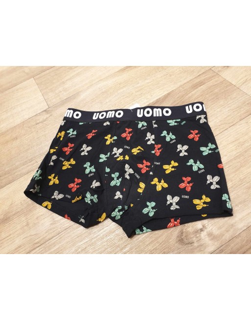 Boxer homme chien en ballon noir