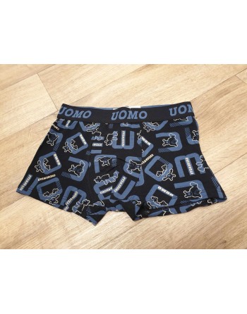 Boxer homme ourson bleu foncé