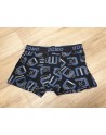 Boxer homme ourson bleu foncé