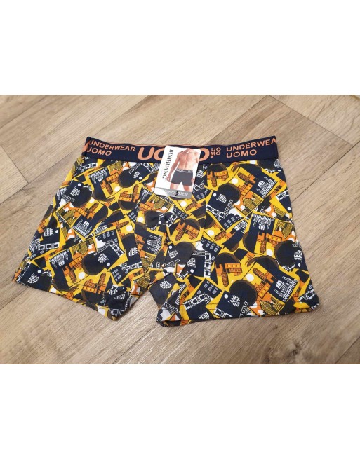 Boxer homme ville et vinylle bleu foncé