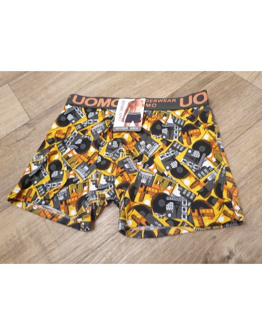 Boxer homme ville et vinylle gris foncé