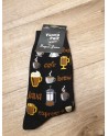 Chaussette funnyPair haute noir café