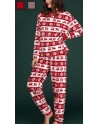 Pyjama imprimé pilou hiver imprimé hivers gris