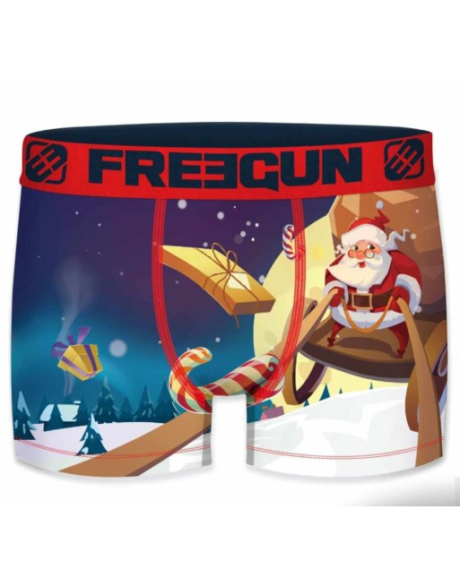 Boxer Freegun Père noel qui distribue des cadeaux