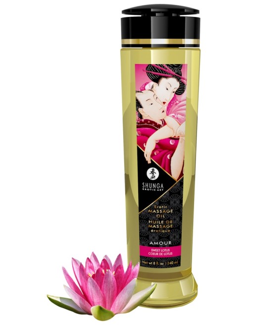 Shunga Huile de Massage Amour Coeur de lotus