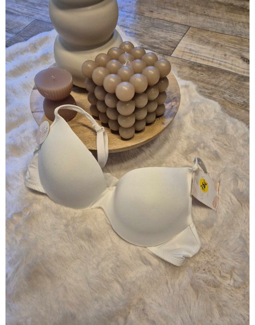 Soutien-gorge invisible bonnet B blanc